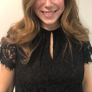 J. crew Lace Keyhole Shirt with liner